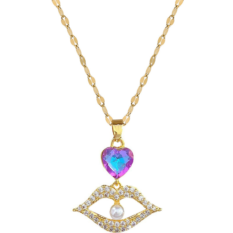 Collana girocollo con perle in acciaio titanio per donna_voghion.com