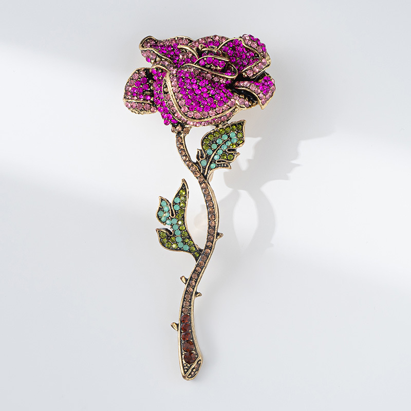 Le songe d'une nuit d'été, broche rose gelée pour femme, corsage de manteau à breloque éternelle, bijoux médiévaux_voghion.com