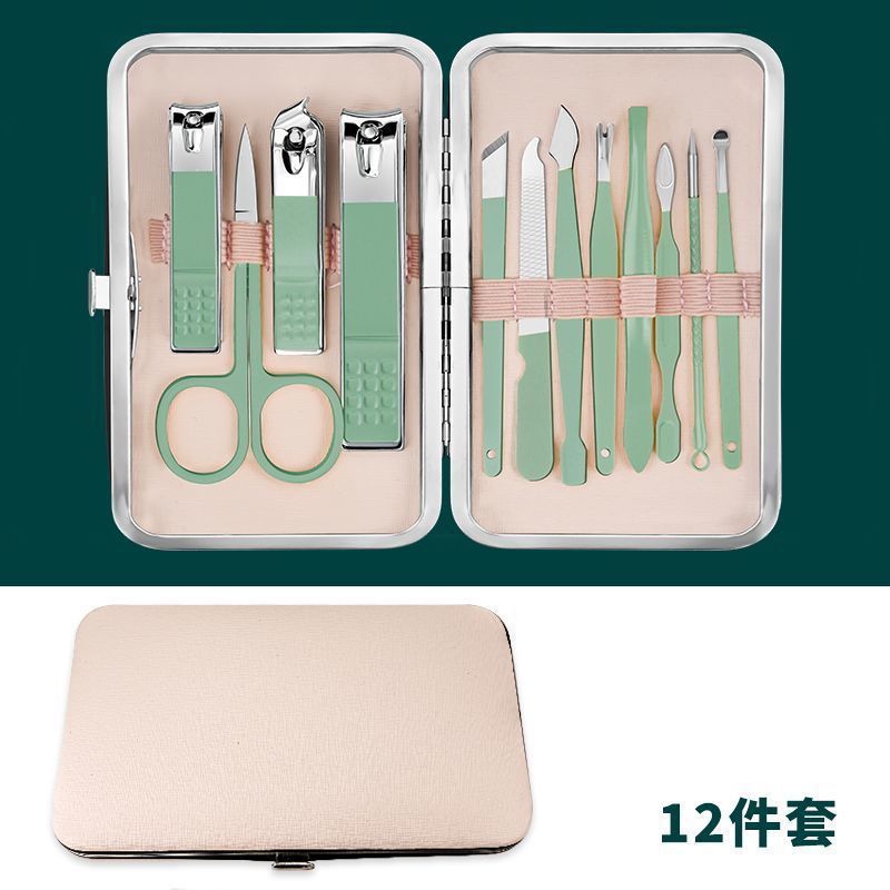 Kit de cortadores de uñas portátiles para niñas herramientas de pedicura lindas alicates de uñas para uñas conjuntos completos de cortadores de uñas caseros cucharas para excavar orejas
