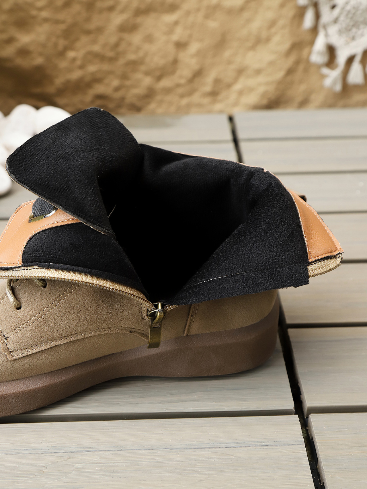 Women's Round Toe Platform Martin Boots British Style For Women_voghion.com