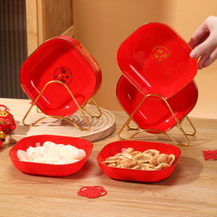 2024 Housewarming Wedding Plates Living Room Candy Plates Dried Fruit Plates Snack Plates Wedding Celebration Special Use