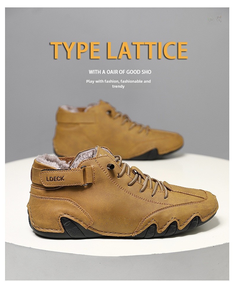 Cross-border Explosions Vinterfløyelsmartinstøvler Store størrelser Octopus Herre Varme Bomullssko Høye Herresportssko_voghion.com