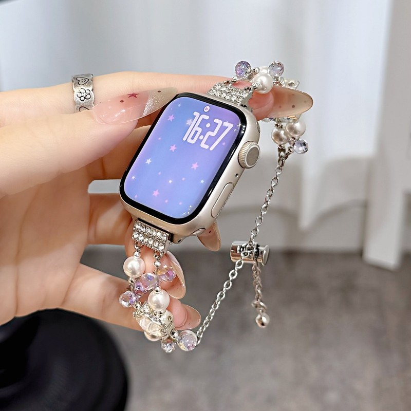 适用于苹果iwatch78910SE星月锆石钻表带FIT4华为GT5手表小米9pro|undefined