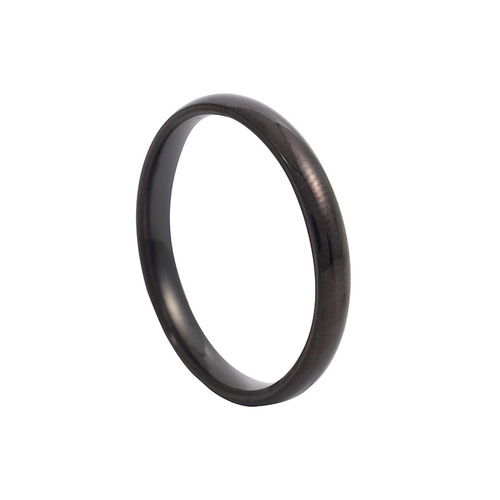 Cross-border stainless steel jewelry 2mm internal and external arc spherical simple smooth finger ring titanium steel ring couple ring