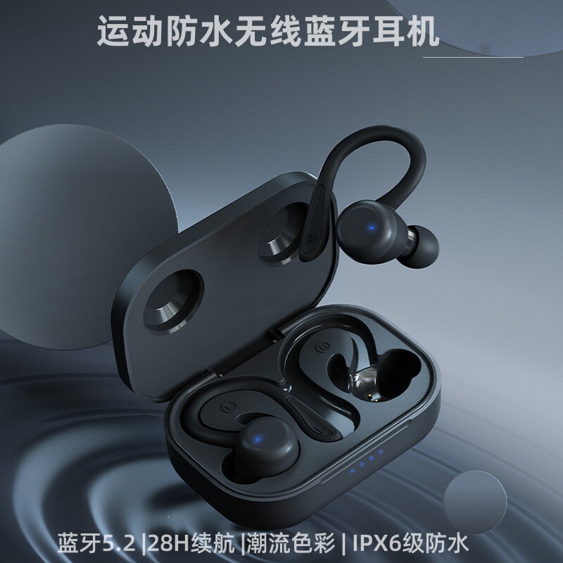 New cross-border Bluetooth earphones TWS noise-cancelling over-ear touch-controlled sports true wireless Bluetooth earphones private mold factory
