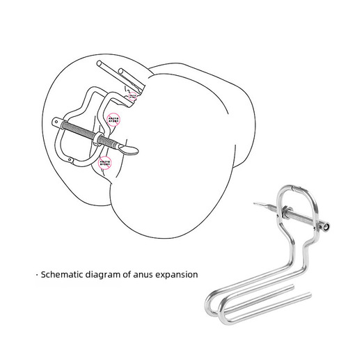 Metal anal dilator, back courtyard, dilating anal prying, private part, vaginal prying, BDSM adult props, sex toys