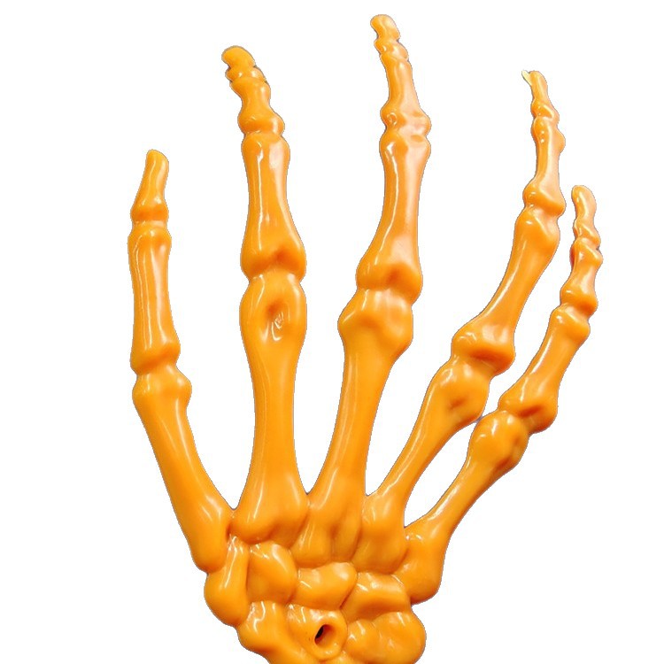 Resina de Halloween retro hace viejos esqueletos huesos de mano cráneo pendientes extraños espantosos accesorios esqueletos cráneo