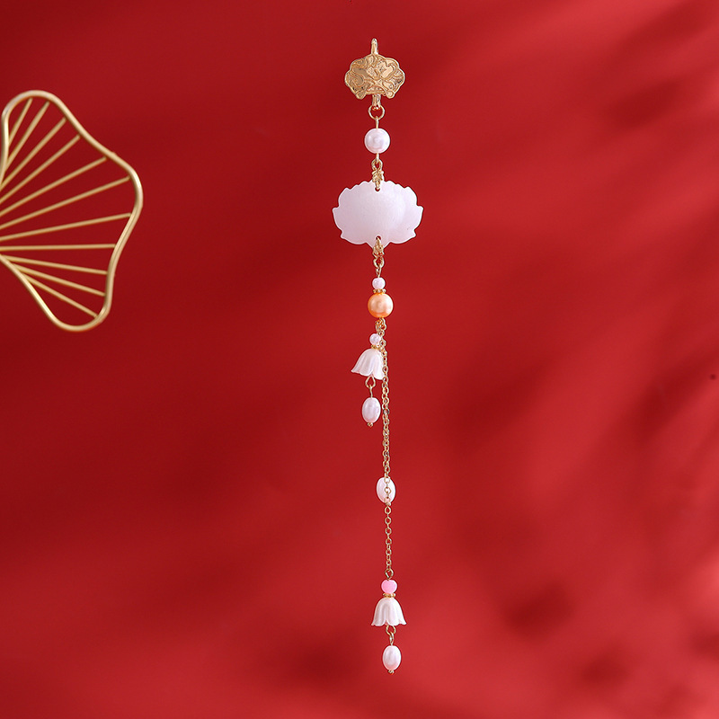 Nuevo estilo chino cheongsam colgante de tapeta de presión femenino de alta gama borla estilo chino Magnolia Ruyi Palace Hanfu Accesorios