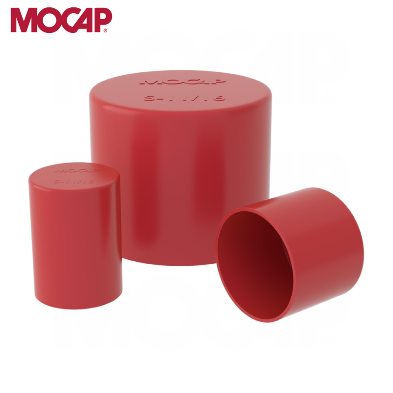 红色PE环保塑料防尘盖 透明盖子圆盖m26不锈钢圆管护套黄色橡胶