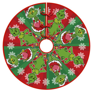 Christmas edging tree skirt Grinch Christmas decoration tree skirt Christmas tree decoration ornaments Christmas geek tree skirt