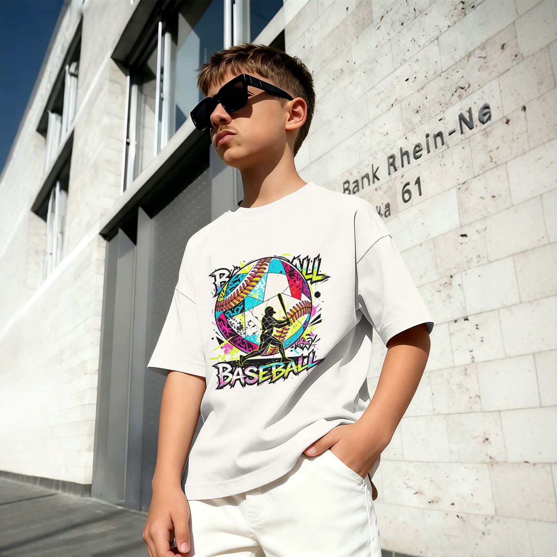 Space Rocket Fun 3D Print Boys' Short-Sleeve T-Shirt White Casual Crew Neck Top_voghion.com