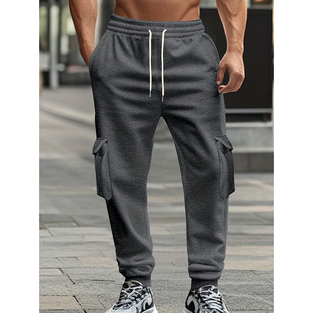 Workwear Casual Pants Multi Pocket Drawstring Sports Pants Versatile Long Pants_viptrois.com