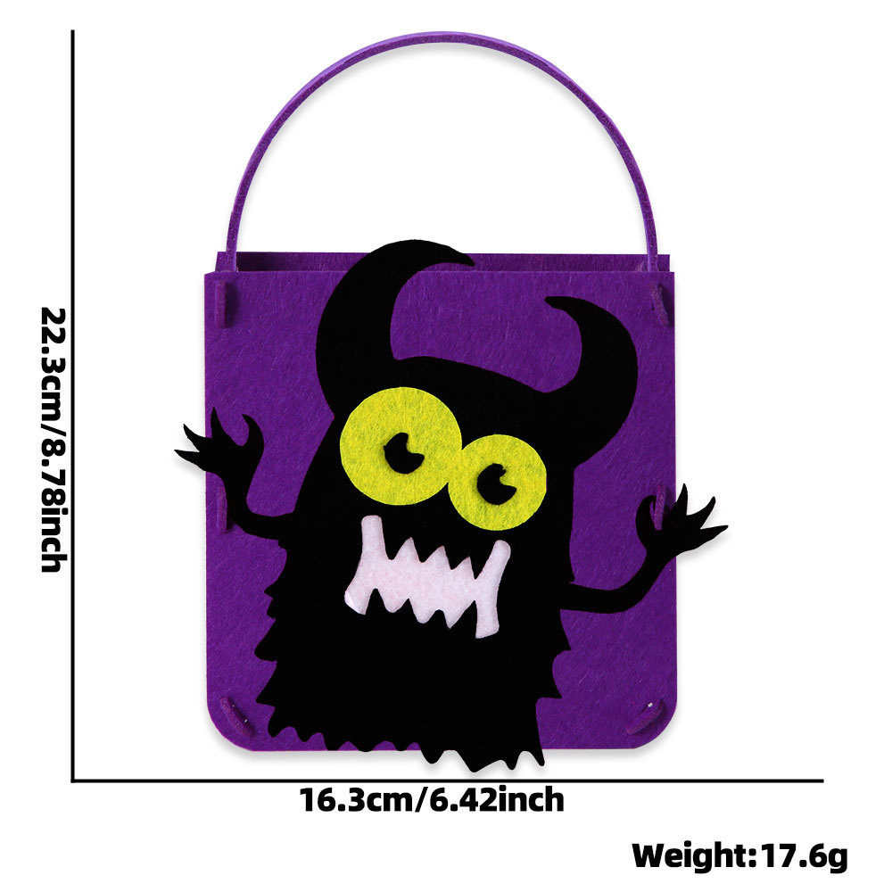 Nuevo bolso de Halloween divertido bolsa de dulces fantasma de calabaza festival de fantasmas para niños decoración de fiesta fieltro bolsa de azúcar