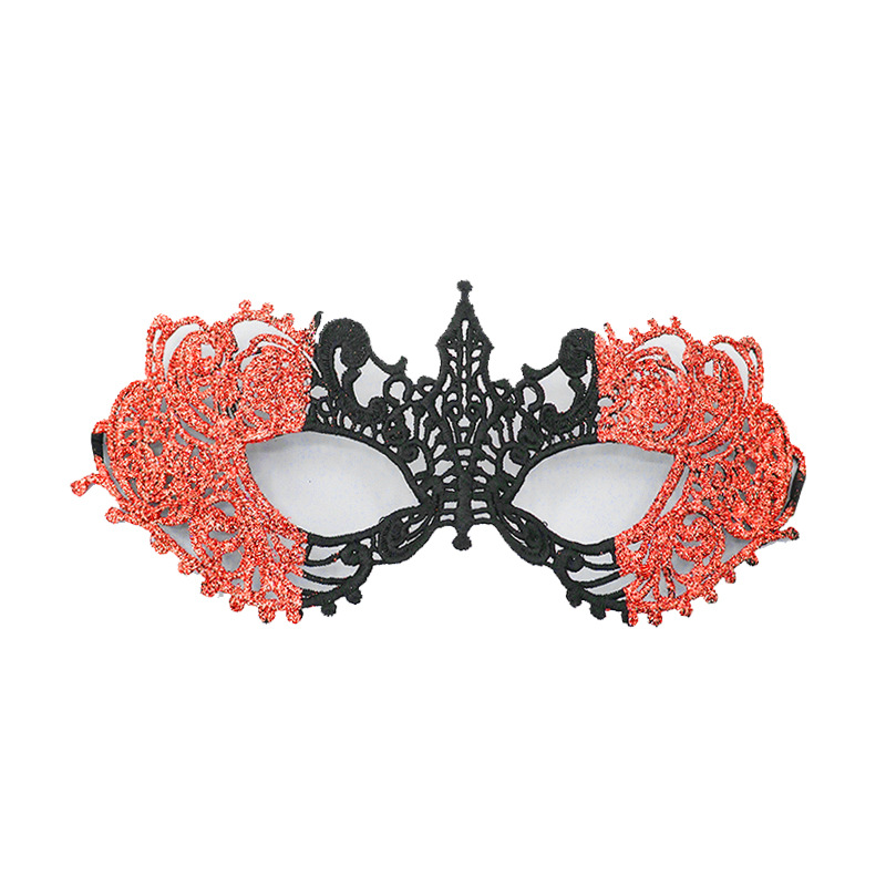 Halloween encaje pequeña punta máscara de polvo para mujeres pareja baile de masquilla mitad cara princesa máscara de disfraz