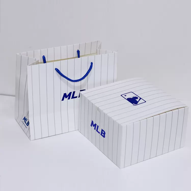 杨基队袋子MLB手提袋NY服装购物袋MLB专柜帽子礼盒礼品袋批发
