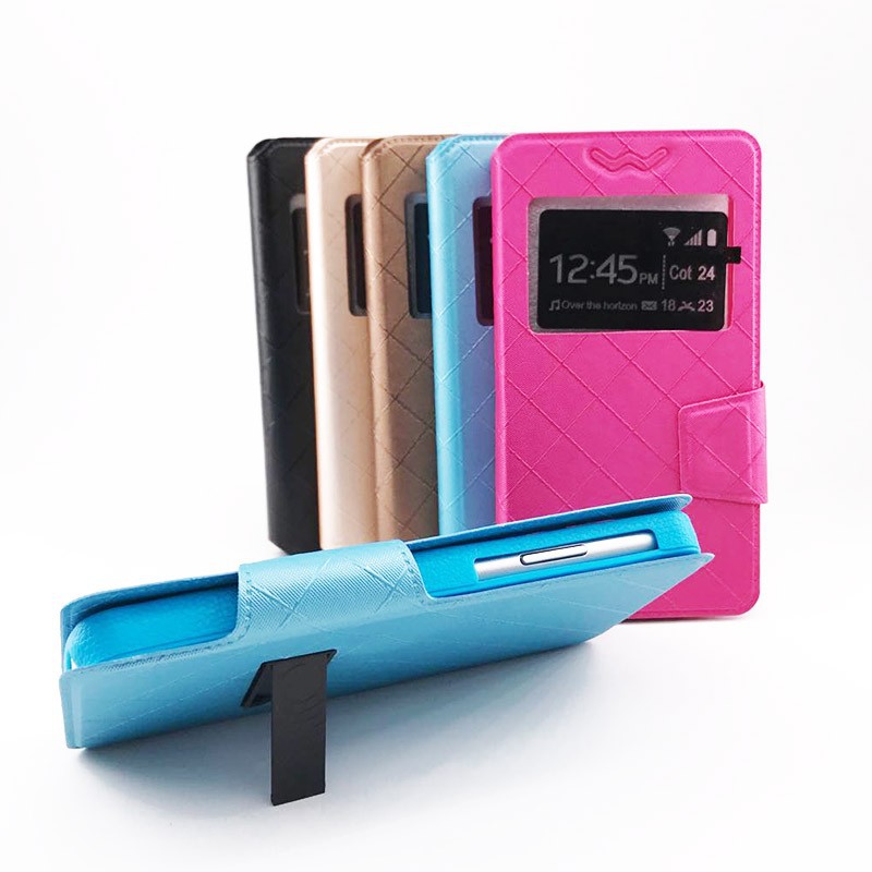 New Windows universal leather case push up and down skateboard leather case Universal domestic silicone bracket mobile phone universal leather case