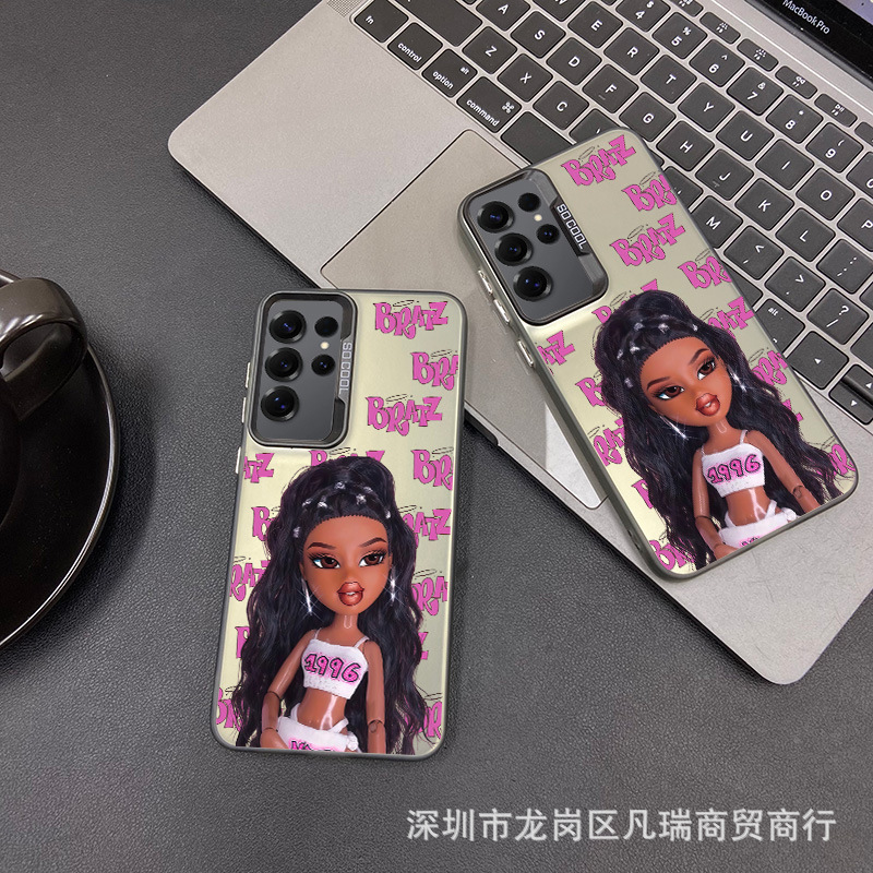 卷发适用三星S25/S23ULTRA手机壳外贸GalaxyS24plus保护套s21fe