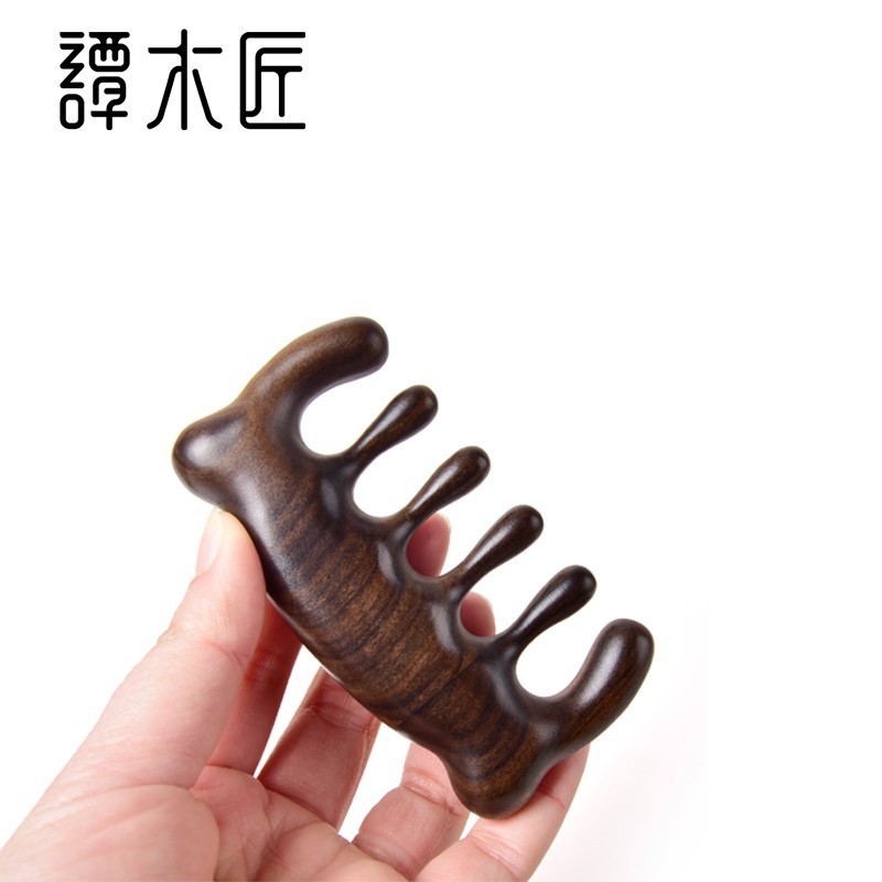 谭木匠正萌熊礼盒装拨筋经络梳按摩梳天然护发家用木梳女士梳|undefined