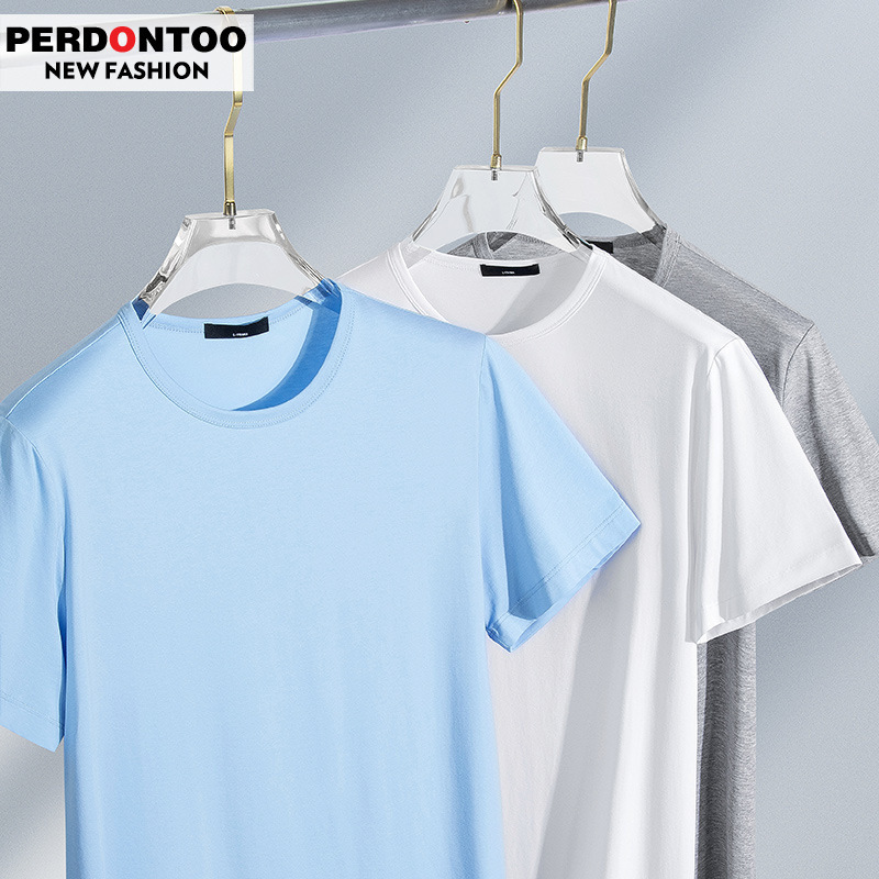 [Icy Cool and Breathable] Modal Summer Cool Men's Short Sleeve T-Shirt Thin Quick-Dry T-Shirt 2026 New Model