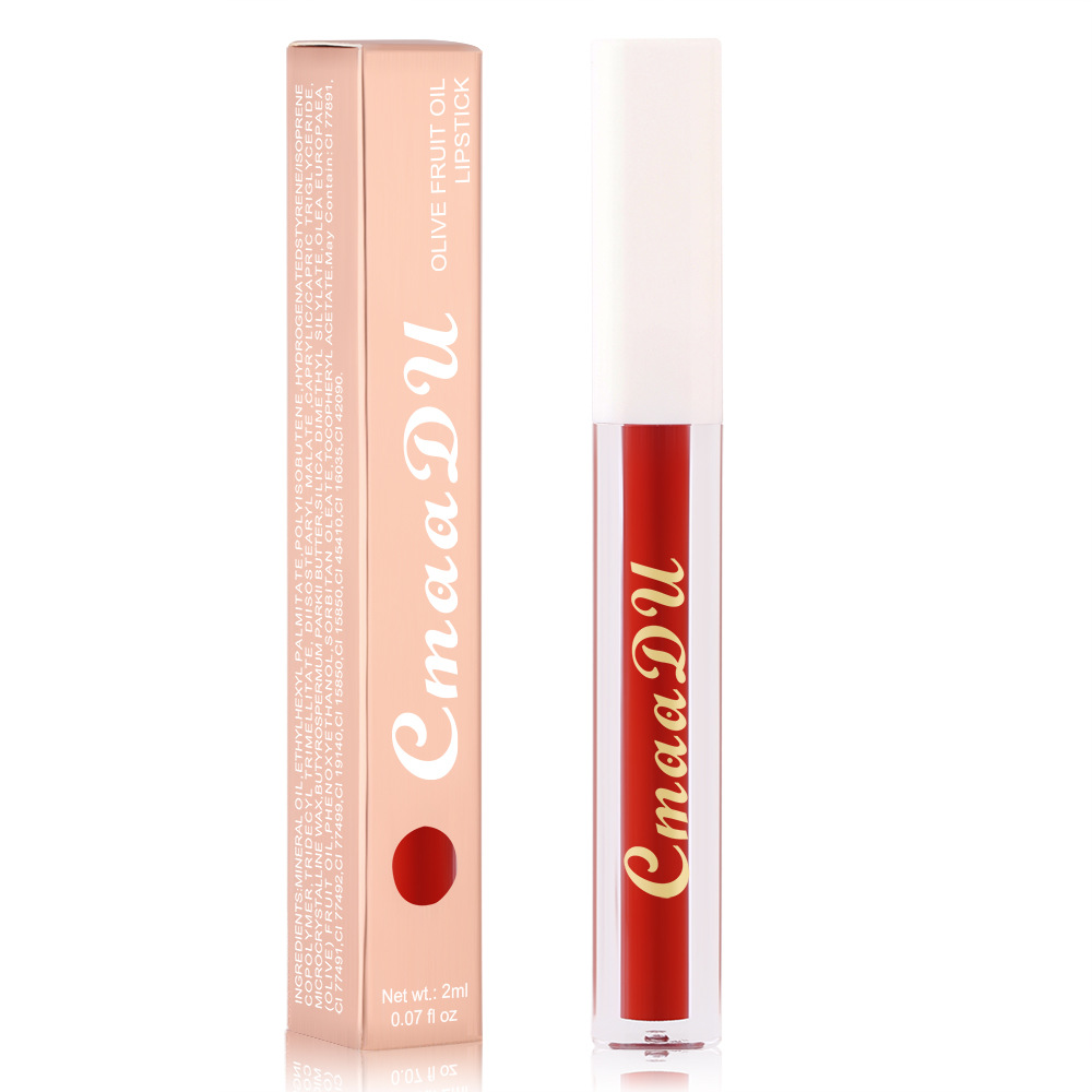 Check it out! Link Disclaimer - Exclusive for Foreign trade :CmaaDu 8-color Lipstick Olive Cream Brightening Lip Gloss undefined