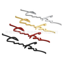 新款汽车个性金属涡轮增压车标改装运动turbo车标车贴车身贴尾标