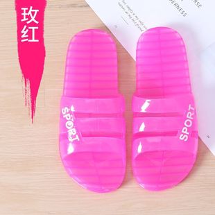 Home Crystal Slippers, Fashionable Non-Slip Slippers, Women's Indoor Bedroom Spring and Summer Leaking Bathroom Flats Shoes