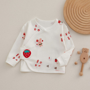 Half back clothes newborn baby pure cotton spring and autumn newborn clothes 0-June Rabbit Baby monk clothes one-piece top