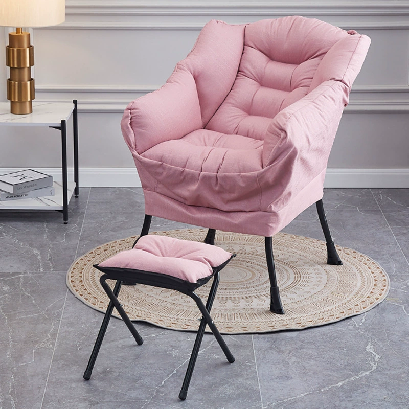 Современное минималистичное тканевое кресло-софа для одного человека, подходит для общежития, спальни, как компьютерное кресло, для офиса, отдыха и как кресло для балкона.