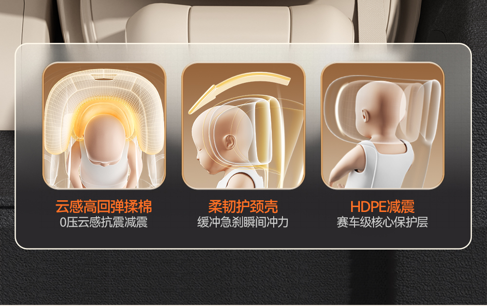 German Kids Safety Seat for Cars, Baby Car-Mounted Portable Kids Safety Seat, Lying and Hugging Type