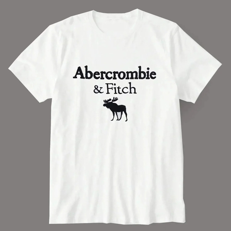 2026 New European and American Cross-Border Foreign Trade Abercrombie & Fitch Printed Summer Round Neck T-Shirts in Stock