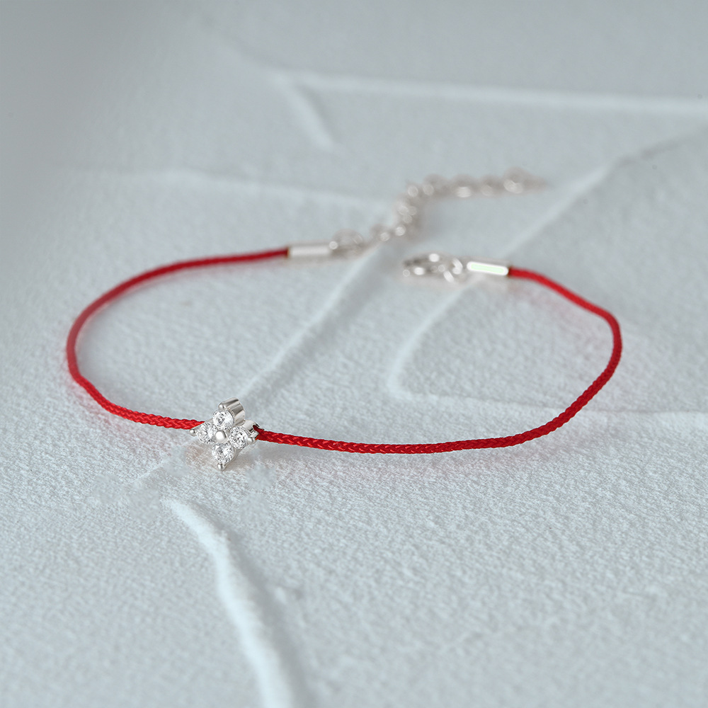 2g Weight Bracelets Classification 1 Piece Quantity Daily Occasion 925 Sterling Silver, rope Material Star Pattern Women's Gender Plating Design Simple Style Style Simple Style Star 925 Sterling Silver Rope String Bracelets Wholesale 4