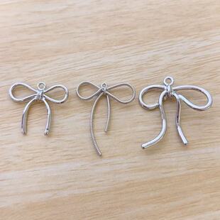 New Alloy Retro Simple Bow Series Pendant DIY Alloy Accessories Earrings Bracelet Keychain Pendant
