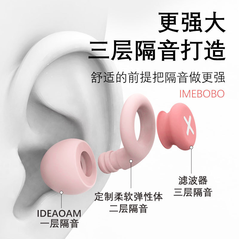 Super Soundproof Professional Noise-Canceling Sleep Earplugs for Snoring Reduction and Quiet Sleep