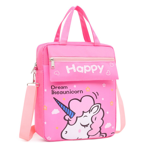 Tuition bag, primary school student handbag, student shoulder crossbody bag, tutoring school bag, boys and girls hand-carrying backpack
