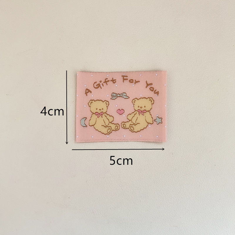 卡通可爱韩系手工布标diy手作织唛刺绣布艺标签服装围巾帽子布贴|undefined