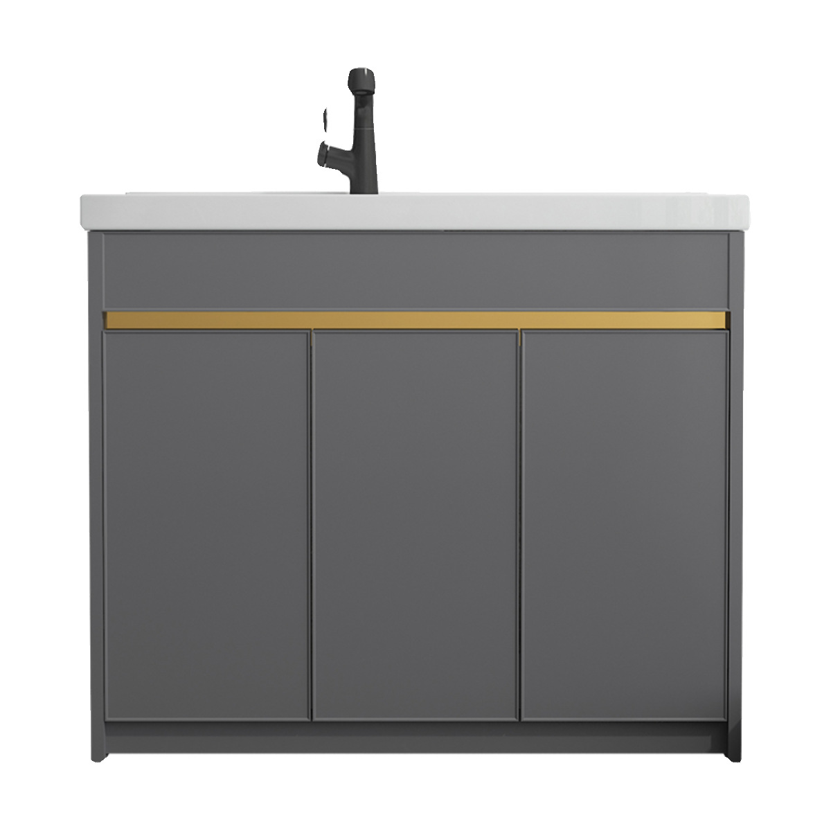 lavabo de balcón lavabo de cerámica integral lavabo de piso espacio de aluminio lavabo con lavabo de placa de fricción derecha