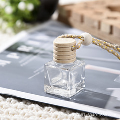 Car air freshener empty bottle, glass bottle, car decoration pendant, colorful hanging ornament, aroma diffuser bottle, factory wholesale