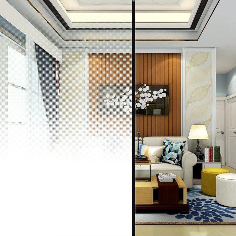 白色圆点渐变膜建筑幕墙会议办公室玻璃贴淋浴房玻璃贴膜装饰膜