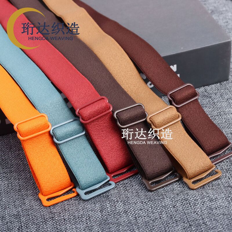 Manufacturer's Ready-Made Car Pillow Accessories Accessories 1.8cm Rubber-Coated 989 Buckle Colorful Adjustable Elastic Band Wholesale