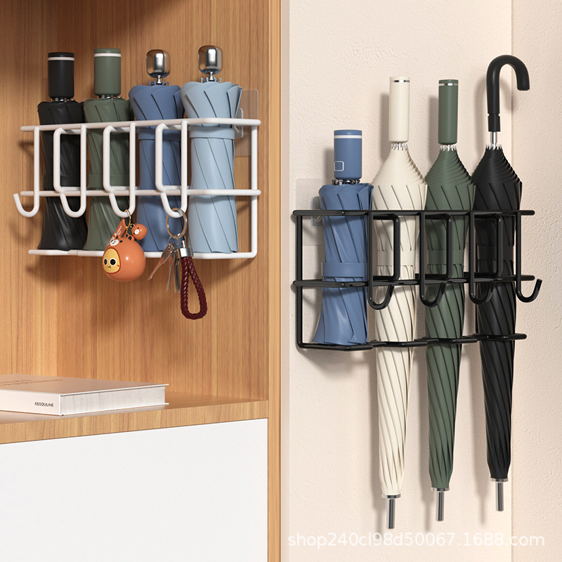 Umbrella Storage Rack, Umbrella Holder, Wall-Mounted Umbrella Rack for Home Entrance, Storage Hook