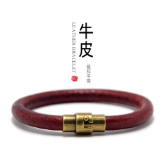 牛革のブレスレットの磁気バックルのブレスレット