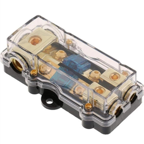 Factory direct supply of car audio amplifier modified fuse holder, car blue film, one out of two fuse holders