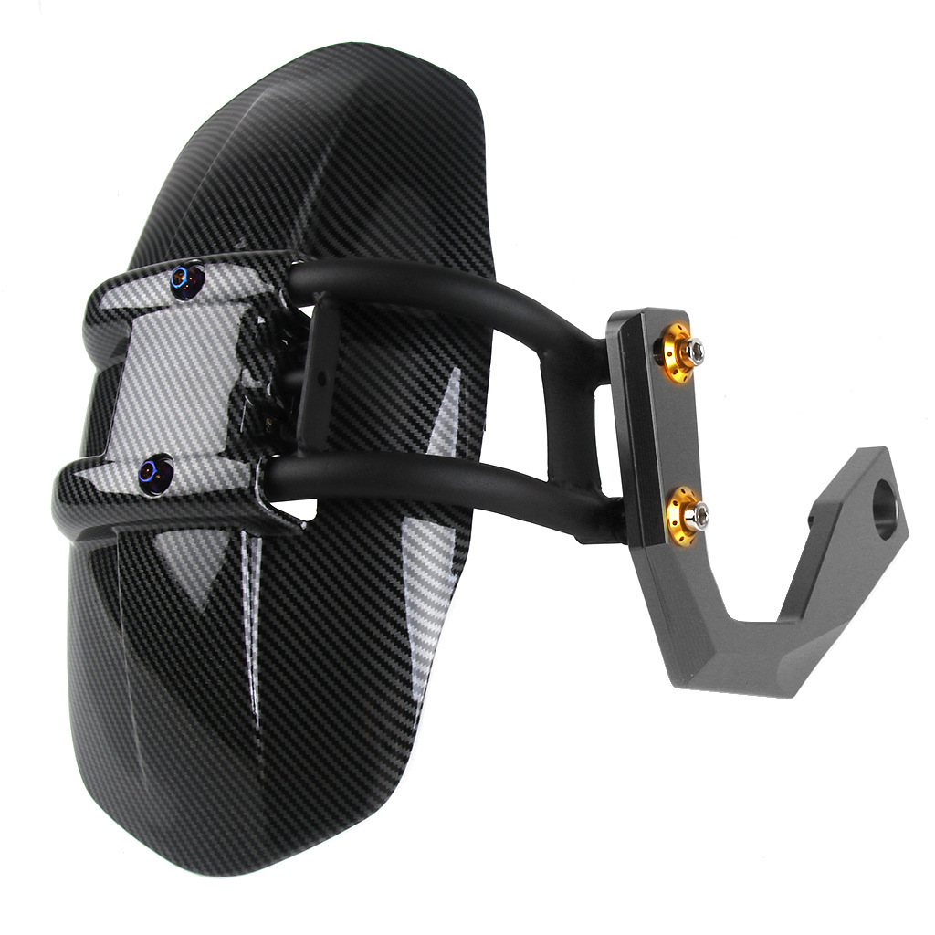 Aplicable Guangyang AK550 motocicleta Fender CNC aleación de aluminio fibra de carbono Impresión de transferencia de agua de plástico guardabarros de la rueda trasera