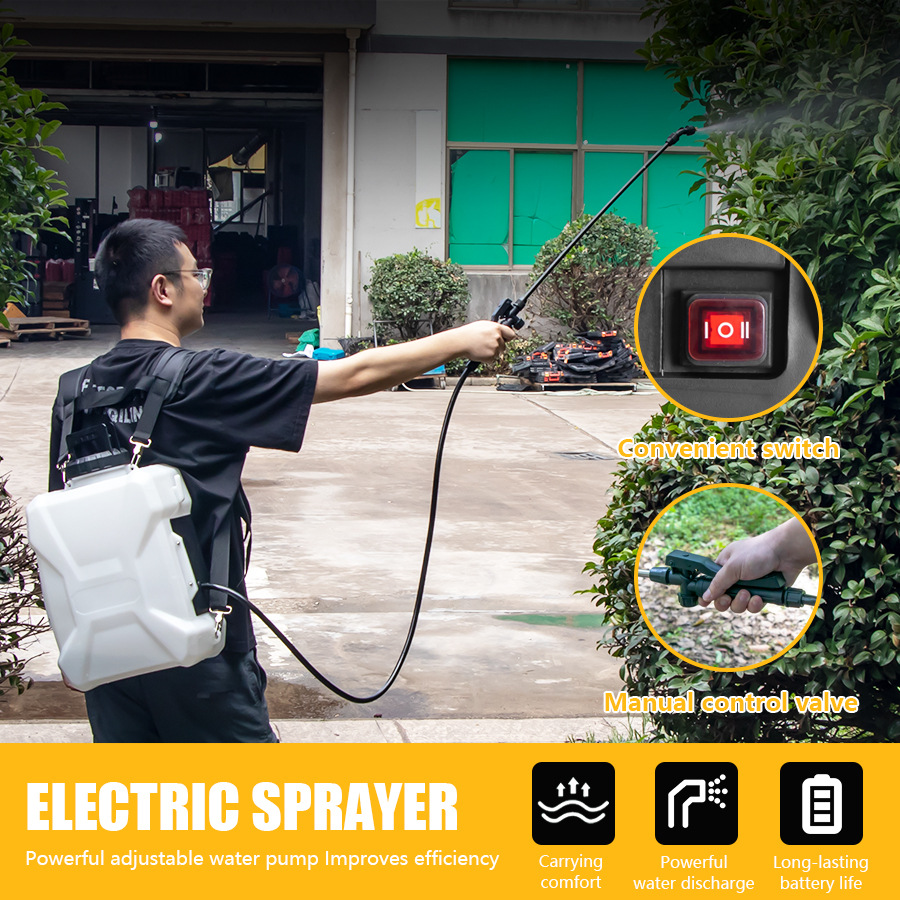 Rociador eléctrico transfronterizo de pesticida eléctrico de jardín mochila de alta presión agrícola pequeña desinfección pulverizador batería de litio