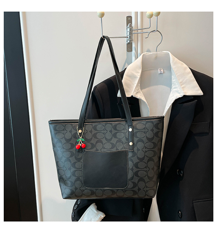 Classic Zipper Tote Bag, Daily Commute Shoulder Handbag, Large Capacity, Multiple Colors Available
