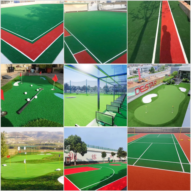 Procesamiento personalizado de golf césped artificial campo de gol de plástico imitación césped verde césped curvilineo alfombra de césped