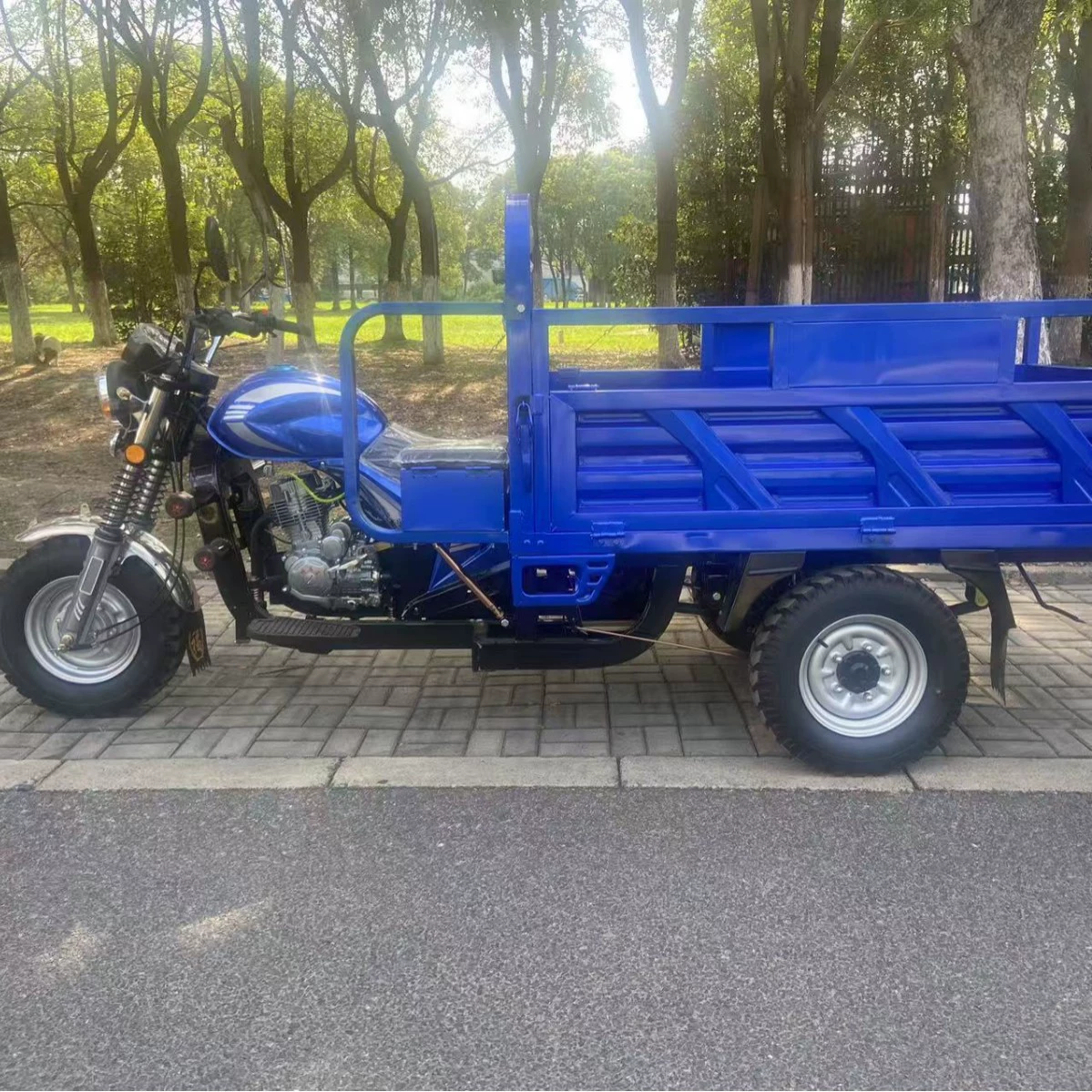 Трехколесный грузовой мотоцикл 150 куб. см с воздушным охлаждением, левое пассажирское сиденье, внешний пружинный амортизатор, только для внешней торговли