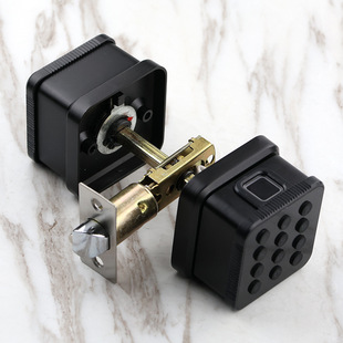 Indoor Wooden Door Fingerprint Lock Smart Lock Replaceable Three-Bar Ball Lock Room Door Office Card Lock Digital Door Lock