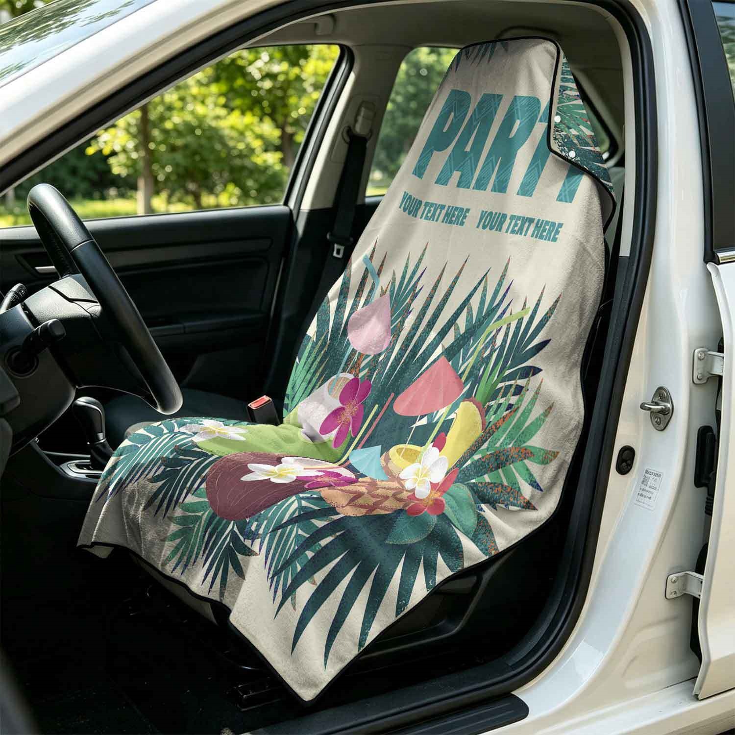 Summer bath towel and car seat cover 2-in-1, ultra-fine fiber outdoor beach and car dual-use universal seat cushion