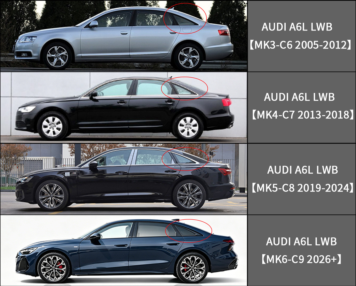Suitable for Domestic Long-Wheelbase Audi A6L Sedan Rain Shield Audi A6 Lwb Window Visor